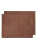 HIDE & STITCHES Leren placemats lichtbruin