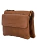 HIDE & STITCHES Leder-Umhängetasche in Hellbraun - (B)23 x (H)16 x (T)4 cm