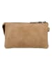 HIDE & STITCHES Leder-Umhängetasche in Beige - (B)20 x (H)12 x (T)4 cm