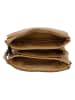 HIDE & STITCHES Leder-Umhängetasche in Beige - (B)20 x (H)12 x (T)4 cm
