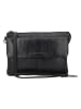 HIDE & STITCHES Leder-Umhängetasche in Schwarz - (B)23 x (H)16 x (T)4 cm