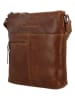 HIDE & STITCHES Leren schoudertas bruin - (B)23 x (H)23 x (D)4 cm