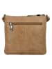 HIDE & STITCHES Leder-Umhängetasche "Porto" in Hellbraun - (B)20 x (H)18 x (T)2 cm