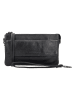 HIDE & STITCHES Leder-Umhängetasche in Schwarz - (B)20 x (H)12 x (T)4 cm