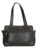 micmacbags Leder-Schultertasche in Schwarz - (B)28 x (H)19 x (T)10 cm