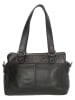 micmacbags Leder-Schultertasche in Schwarz - (B)28 x (H)19 x (T)10 cm