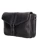 HIDE & STITCHES Leder-Umhängetasche "Porto" in Schwarz - (B)19 x (H)11,5 x (T)5 cm