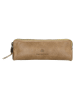 micmacbags Leder-Federmäppchen in Beige - (B)22 x (H)8 x (T)3 cm