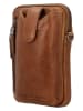 HIDE & STITCHES Leder-Handytasche in Hellbraun - (B)13 x (H)19 x (T)2 cm