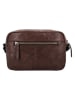 HIDE & STITCHES Leder-Umhängetasche "Westland" in Dunkelbraun - (B)22 x (H)14 x (T)6 cm
