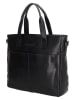 HIDE & STITCHES Leder-Henkeltasche "Porto" in Schwarz - (B)33,5 x (H)28 x (T)9 cm
