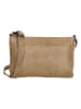 micmacbags Leren schoudertas beige - (B)26 x (H)17,5 x (D)4 cm