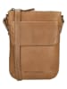 HIDE & STITCHES Leren schoudertas "Porto" camel - (B)17 x (H)22 x (D)2 cm