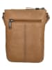 HIDE & STITCHES Leder-Umhängetasche "Porto" in Camel - (B)17 x (H)22 x (T)2 cm