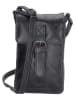 micmacbags Leder-Handytasche in Schwarz - (B)10 x (H)16 x (T)3 cm