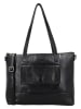 HIDE & STITCHES Leder-Schultertasche "Inspired by Country" in Schwarz - (B)38 x (H)26 x (T)12 cm