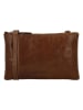 HIDE & STITCHES Leder-Umhängetasche in Braun - (B)24 x (H)15 x (T)5 cm