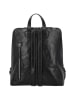 HIDE & STITCHES Leder-Rucksack in Schwarz - (B)27 x (H)29 x (T)9 cm