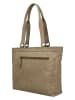 HIDE & STITCHES Leder-Schultertasche in Beige - (B)37 x (H)29 x (T)9 cm