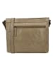 HIDE & STITCHES Leder-Umhängetasche in Beige - (B)28 x (H)22 x (T)8 cm