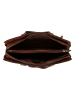 HIDE & STITCHES Leder-Schultertasche "Westland" in Cognac - (B)40 x (H)32 x (T)13,5 cm