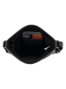 HIDE & STITCHES Leder-Umhängetasche in Schwarz - (B)17 x (H)20 x (T)2 cm