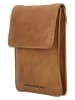 HIDE & STITCHES Leder-Handytasche in Hellbraun - (B)13 x (H)19 x (T)2 cm