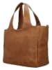 HIDE & STITCHES Leder-Henkeltasche in Hellbraun - (B)34 x (H)28 x (T)15 cm