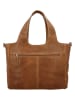 HIDE & STITCHES Leder-Henkeltasche in Hellbraun - (B)34 x (H)28 x (T)15 cm