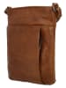 HIDE & STITCHES Leder-Umhängetasche in Hellbraun - (B)22 x (H)24 x (T)3 cm