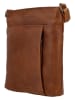 HIDE & STITCHES Leren schoudertas lichtbruin - (B)17 x (H)20 x (D)2 cm