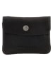 HIDE & STITCHES Leder-Schlüsseltasche "Earth" in Schwarz - (B)10 x (H)7 x (T)1 cm