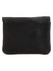 HIDE & STITCHES Leder-Schlüsseltasche "Earth" in Schwarz - (B)10 x (H)7 x (T)1 cm