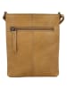 HIDE & STITCHES Leder-Umhängetasche in Hellbraun - (B)22 x (H)24 x (T)3 cm