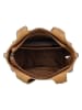 HIDE & STITCHES Leder-Henkeltasche in Hellbraun - (B)22 x (H)18 x (T)12 cm