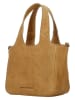 HIDE & STITCHES Leder-Henkeltasche in Hellbraun - (B)22 x (H)18 x (T)12 cm