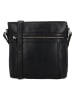 HIDE & STITCHES Leder-Umhängetasche in Schwarz - (B)26 x (H)26 x (T)8 cm