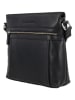 HIDE & STITCHES Leder-Umhängetasche in Schwarz - (B)26 x (H)26 x (T)8 cm