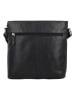 HIDE & STITCHES Leder-Umhängetasche in Schwarz - (B)26 x (H)26 x (T)8 cm