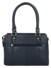 HIDE & STITCHES Leder-Henkeltasche in Dunkelblau - (B)35 x (H)22 x (T)8 cm