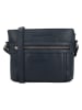 HIDE & STITCHES Leder-Umhängetasche in Dunkelblau - (B)21 x (H)18 x (T)5 cm