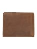 HIDE & STITCHES Skórzany portfel w kolorze jasnobrązowym - 12 x 9,5 x 2 cm