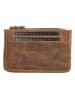 HIDE & STITCHES Leder-Schlüsseletui in Hellbraun - (B)11,5 x (H)7,5 x (T)1,5 cm