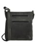 HIDE & STITCHES Leder-Umhängetasche in Schwarz - (B)21 x (H)23 x (T)6 cm