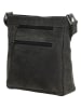 HIDE & STITCHES Leder-Umhängetasche in Schwarz - (B)21 x (H)23 x (T)6 cm