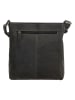 HIDE & STITCHES Leder-Umhängetasche in Schwarz - (B)21 x (H)23 x (T)6 cm
