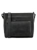 HIDE & STITCHES Leren schoudertas "Idaho" zwart - (B)27 x (H)23 x (D)7 cm