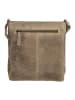 HIDE & STITCHES Leder-Umhängetasche in Beige - (B)21 x (H)23 x (T)6 cm