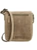 HIDE & STITCHES Leder-Umhängetasche in Taupe - (B)21 x (H)22 x (T)6,5 cm