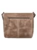 HIDE & STITCHES Leder-Umhängetasche "Idaho" in Hellbraun - (B)27 x (H)23 x (T)7 cm